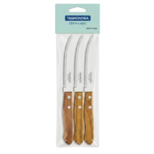 Set x3 Cuchillos Tramontina Acero Inoxidable