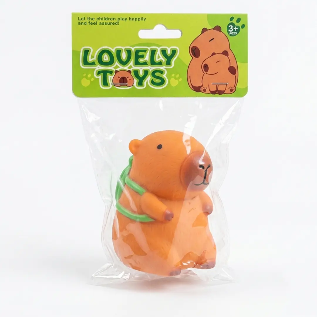 Squishy con Forma de Capibara con Chifle