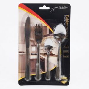 Set de Cubiertos de Acero Inoxidable de 4 Piezas