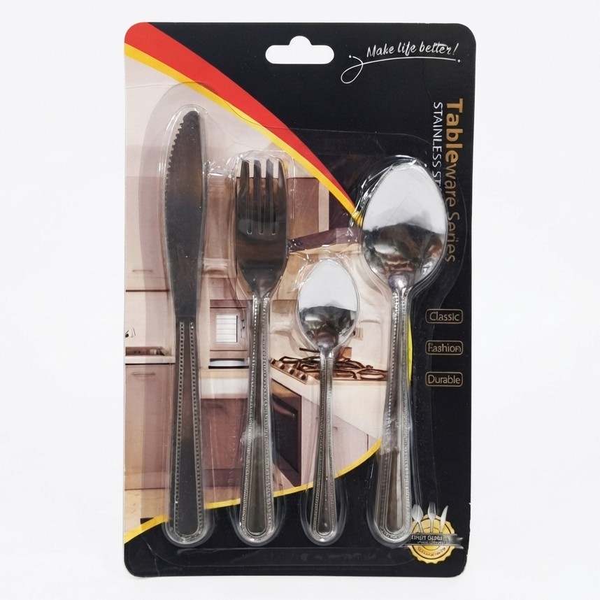 Set de Cubiertos de Acero Inoxidable de 4 Piezas