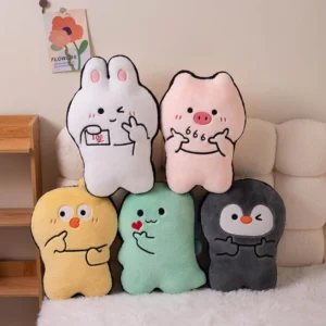 Almohadas de peluche con formas kawaii