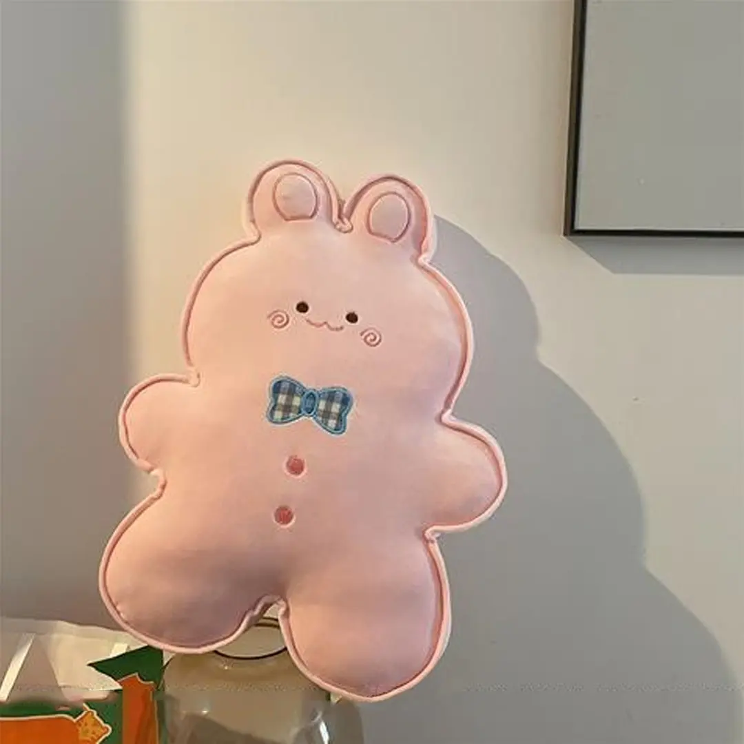 Peluche Almohada galleta de conejo rosa - Imagen 2