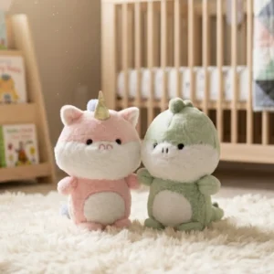 Peluche de Unicornio y Dinosaurio 25 cm