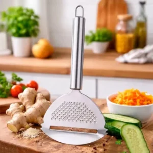 Espátula Ranurada de Acero Inoxidable para Cortar y Rallar