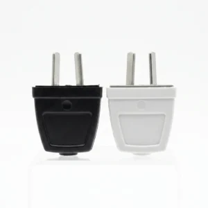 Adaptador Pata Ficha Macho Modeol 2 Blanco y Negro