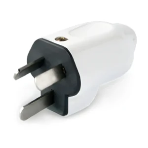 Ficha Enchufe Macho Blanca Lateral