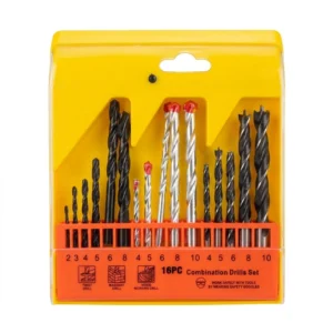 Juego Combinado de 16 Mechas Brocas para metal